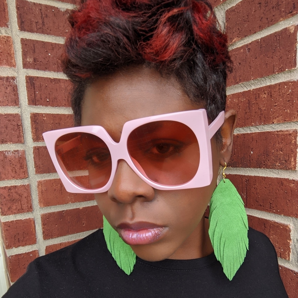 Hot! Pink square shades!